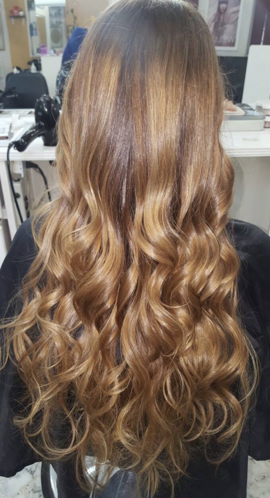 Trabajo de balayage cálido